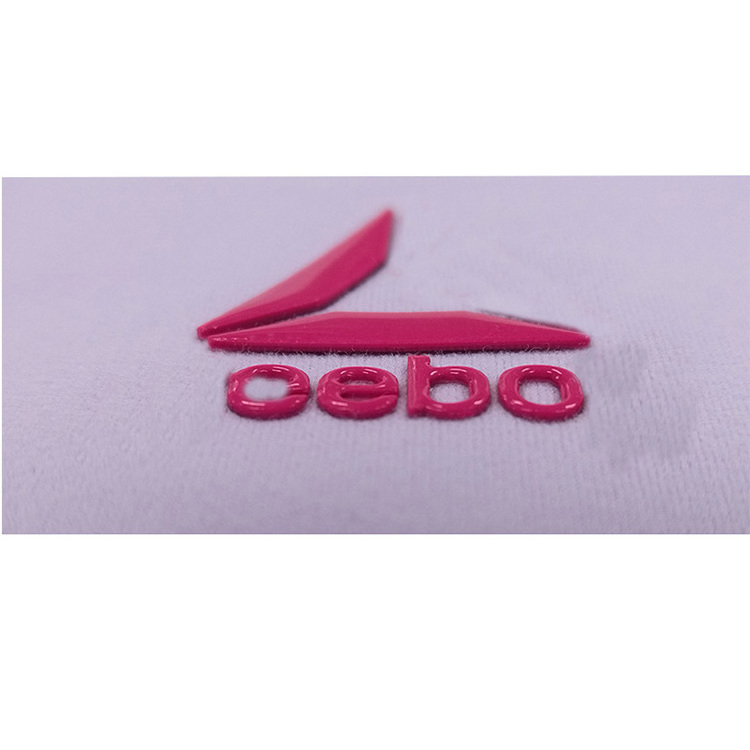 3D logo embossed shirts heat press sticker custom famous designer brand tpu custom heat transfer logo for clothing