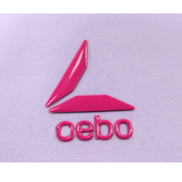 3D logo embossed shirts heat press sticker custom famous designer brand tpu custom heat transfer logo for clothing