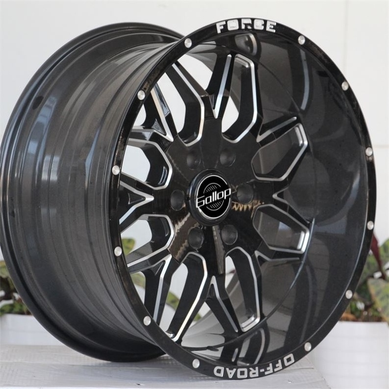 Gallop ET-12~-44 20-Inch Black Deep Dish Off-Road Car Rims High Performance Aluminium Alloy Spokes 20*10 PCD5*127~150