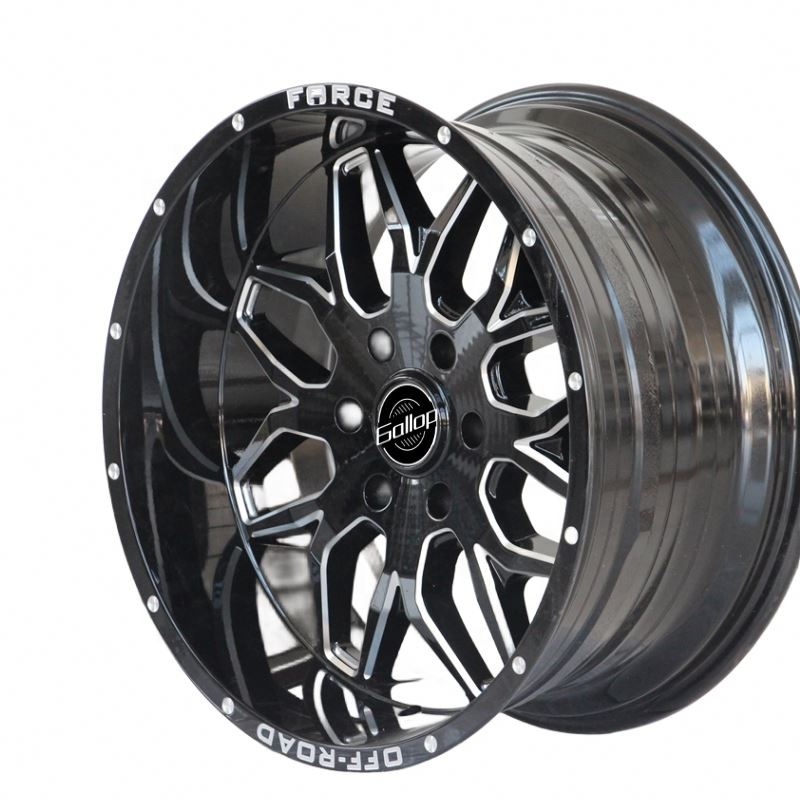 Gallop ET-12~-44 20-Inch Black Deep Dish Off-Road Car Rims High Performance Aluminium Alloy Spokes 20*10 PCD5*127~150