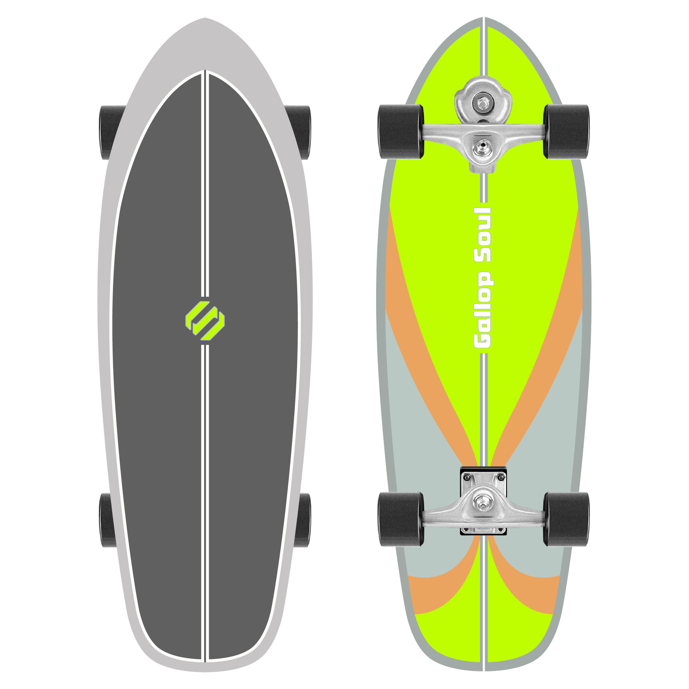 High Quality 31-Inch Surfskate Skateboard Direct Custom OEM 7 Ply Maple Wooden Deck S7/S5 Truck Adults Color Options Available