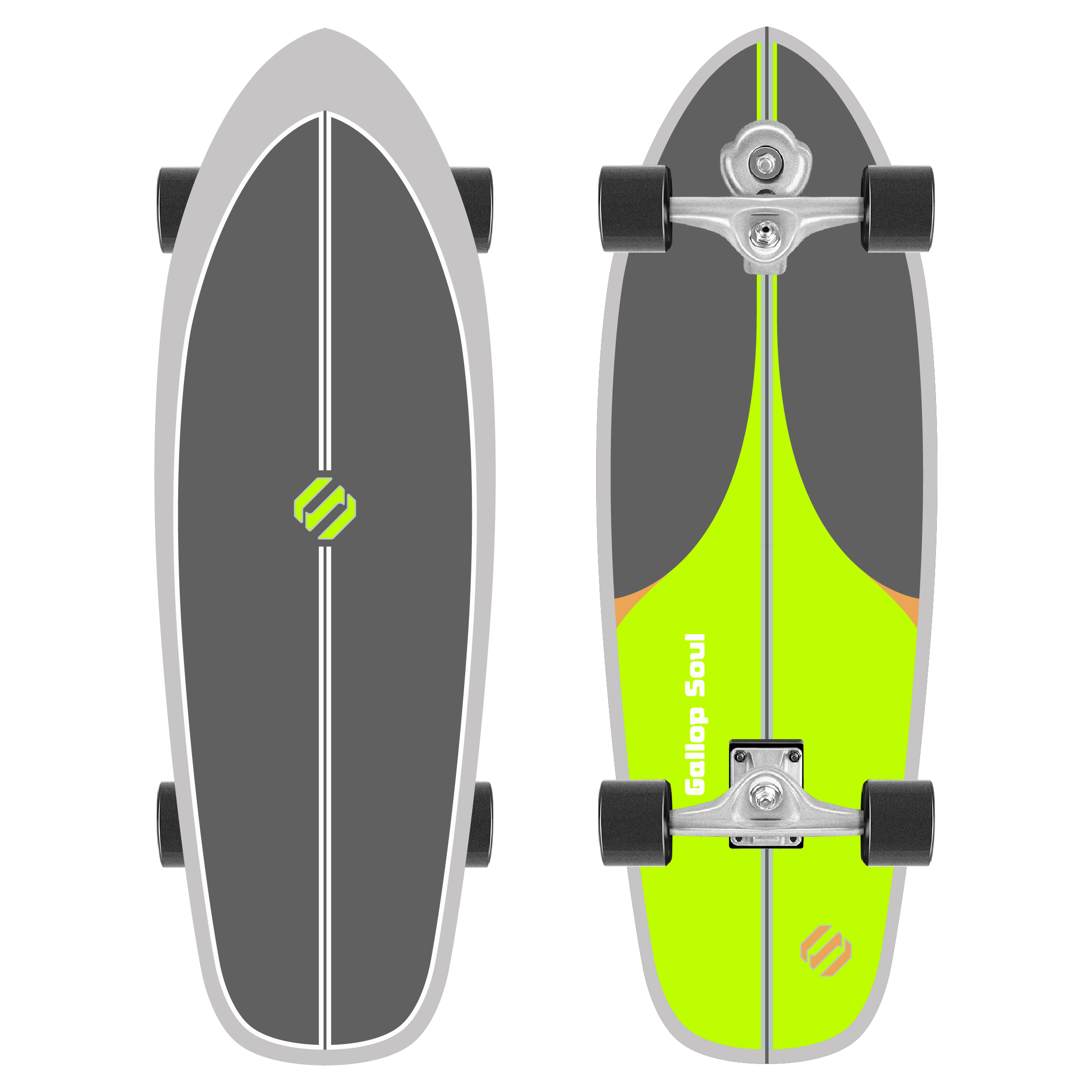 High Quality 31-Inch Surfskate Skateboard Direct Custom OEM 7 Ply Maple Wooden Deck S7/S5 Truck Adults Color Options Available