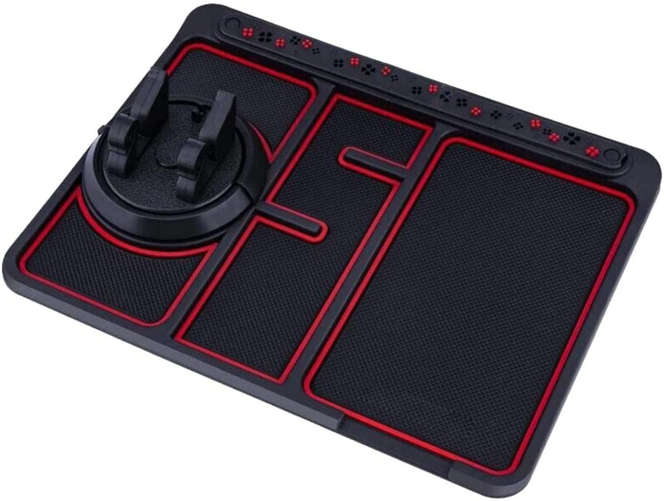 4-in-1 Non-Slip Car Multifunctional Dashboard Anti-Slip Rubber Pad Mat 360 Rotation Car Phone Holder