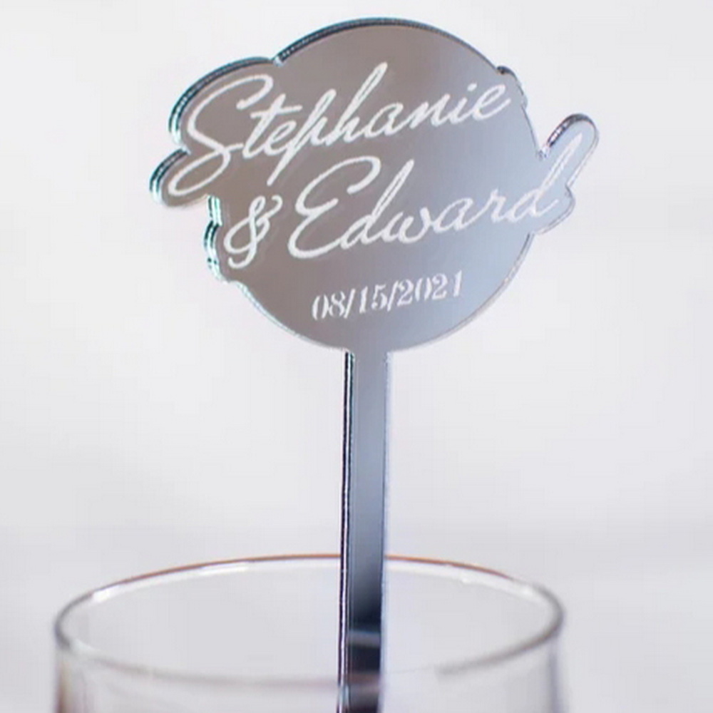 engraved clear acrylic drink stir sticks cocktail swizzle stir sticks