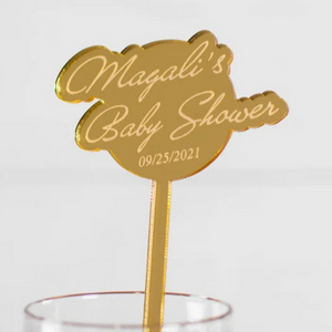 engraved clear acrylic drink stir sticks cocktail swizzle stir sticks