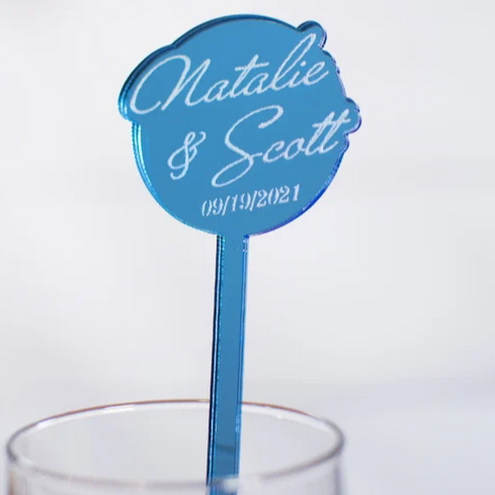 engraved clear acrylic drink stir sticks cocktail swizzle stir sticks