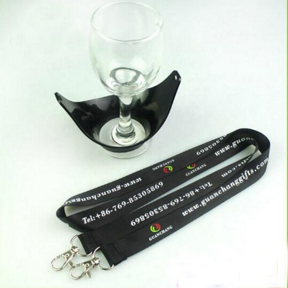 personalized beer glass lanyards promotion Water Bottle Holder lanyards custom cup lanyard