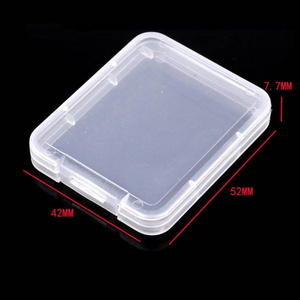 2 in 1 Transparent Plastic Storage Case Holder Box for TF SD SDHC and Micro SD Memory Cards