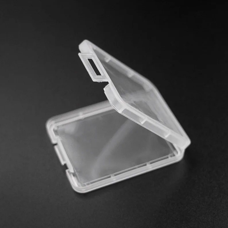 2 in 1 Transparent Plastic Storage Case Holder Box for TF SD SDHC and Micro SD Memory Cards