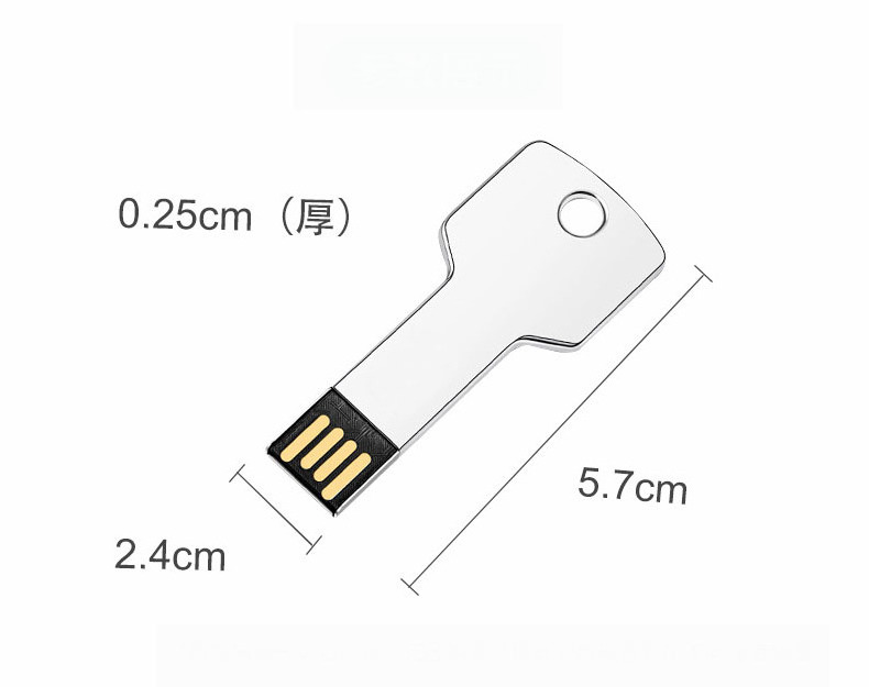 Metal Key USB Flash Drive Disk On Key With Logo