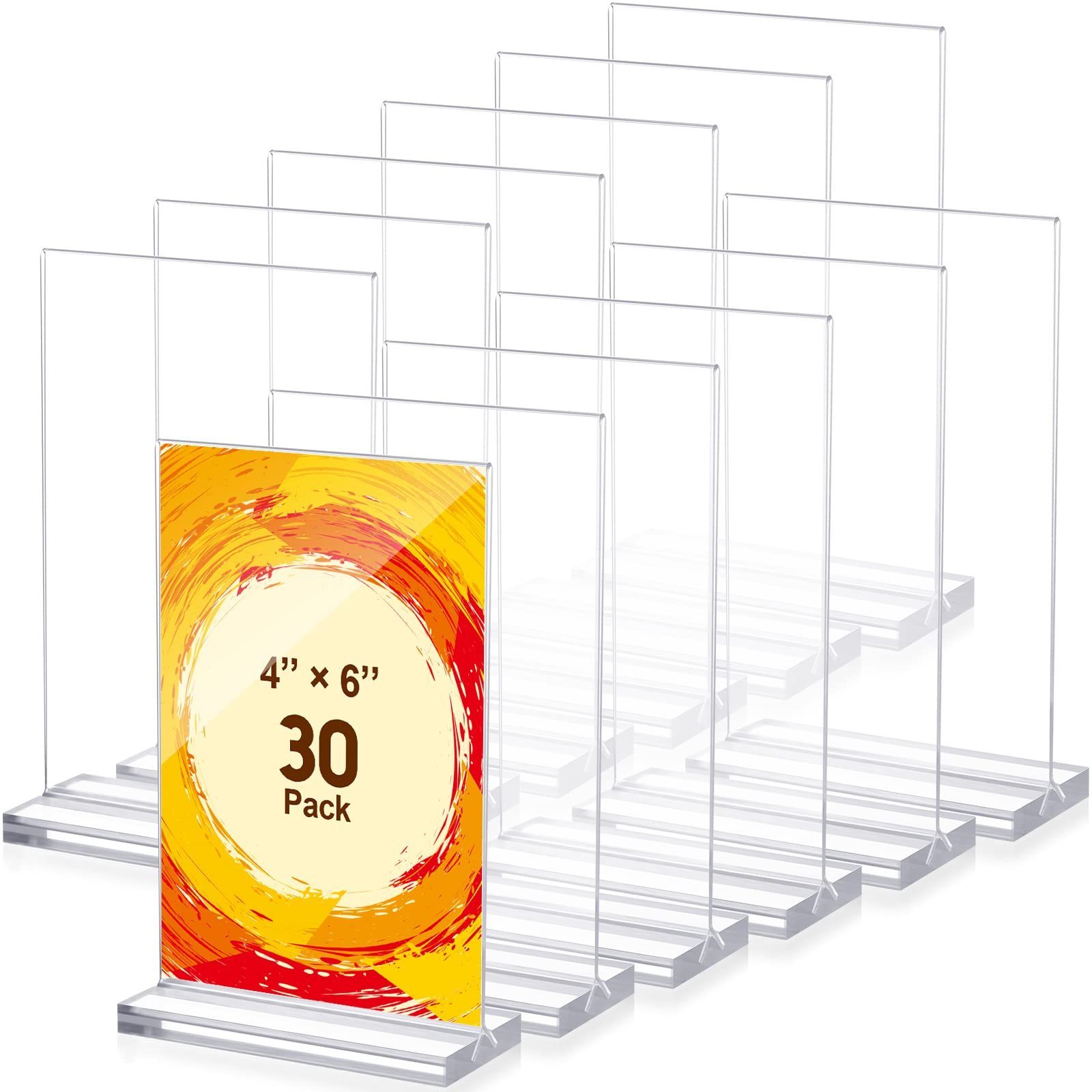 Acrylic transparent logo adjustable poster display stand