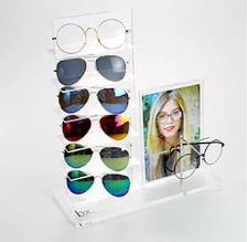 Custom Sunglasses Acrylic Display Stand Eyewear Display Rack Multi Tiers Glasses Display Holder