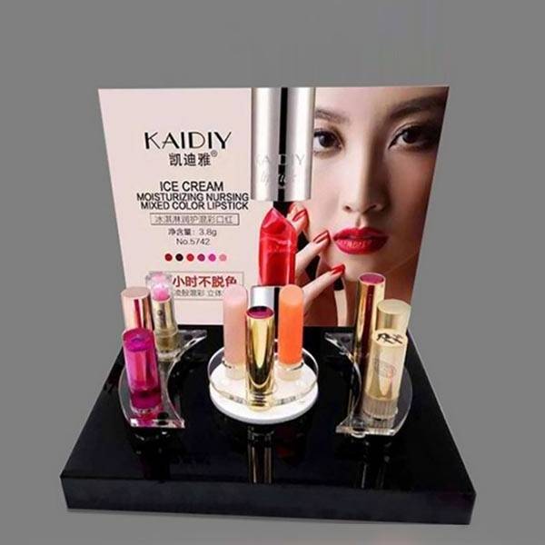 Hot Sale Cosmetic Acrylic Lipstick Makeup Display Stand Acrylic Cosmetic Stand Display