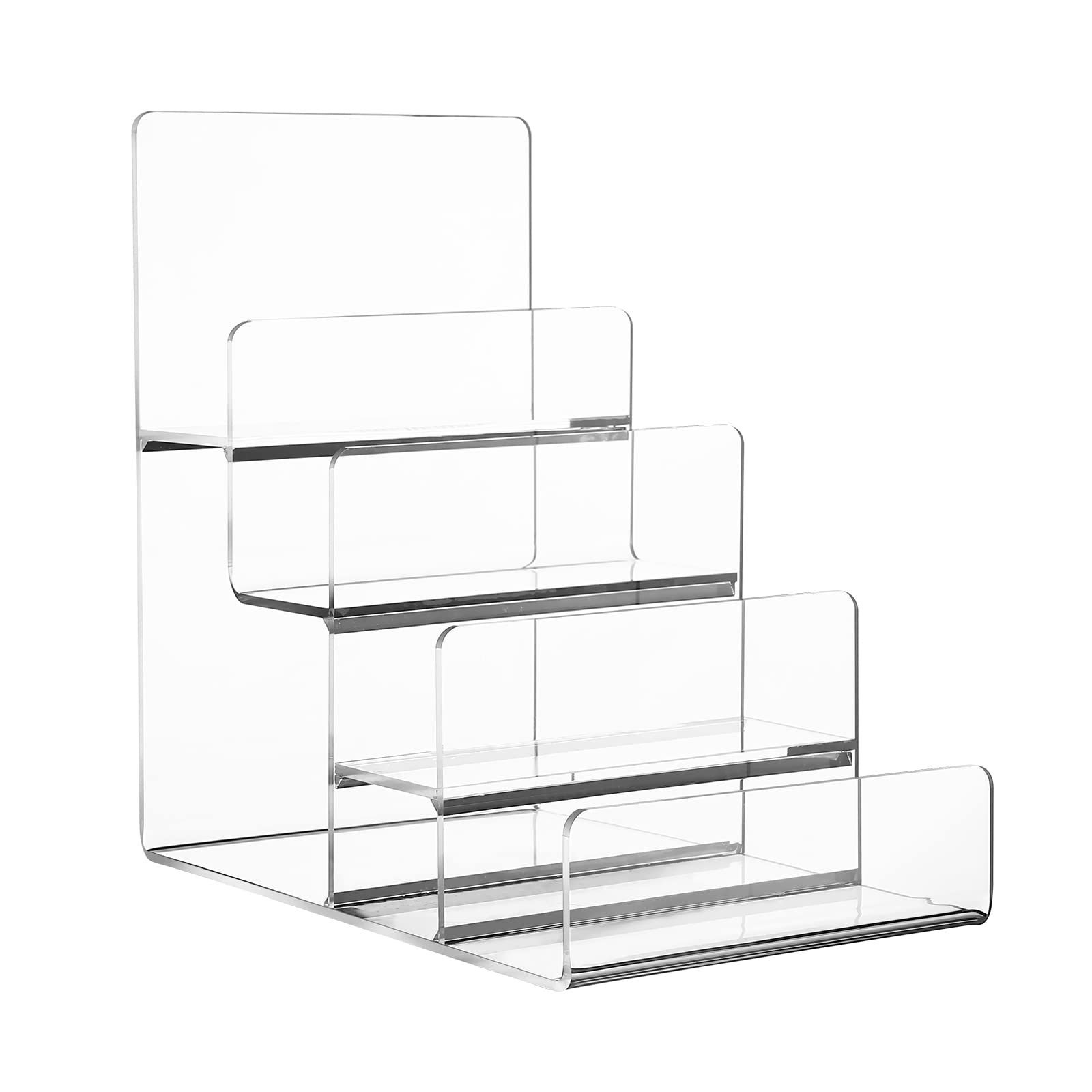 Bag Shop Countertop Tabletop Clear Multi Tier Purse Display Stand Acrylic Purse Wallet Display Holder Rack