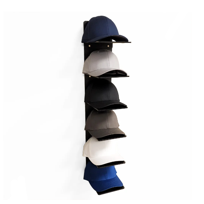 Boutique Cap Floor Standing Display Rack Baseball Cap Tower Acrylic Display Rack Hats Floor Display Stand