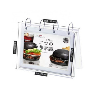 Acrylic Flip Menu Stand With T Shaped Qr Code Table Price Holder Sign Display Paper Holder For Cards Leaflet