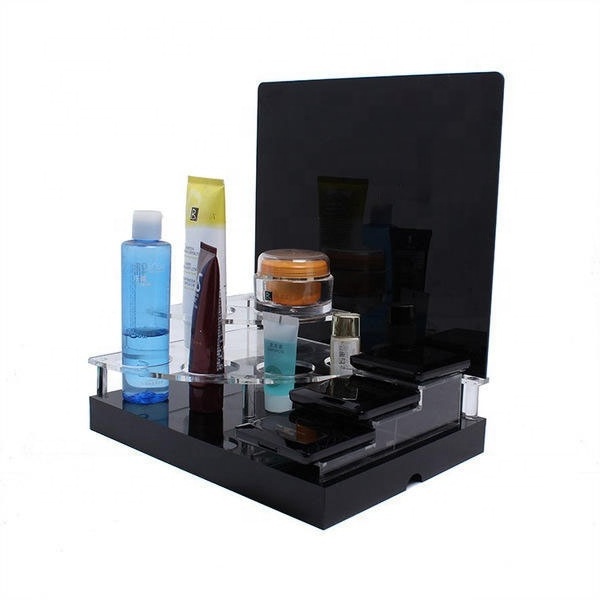 Customized Acrylic Cosmetics Displays Stand Table Top Perfume Display Stand For Cosmetics Store