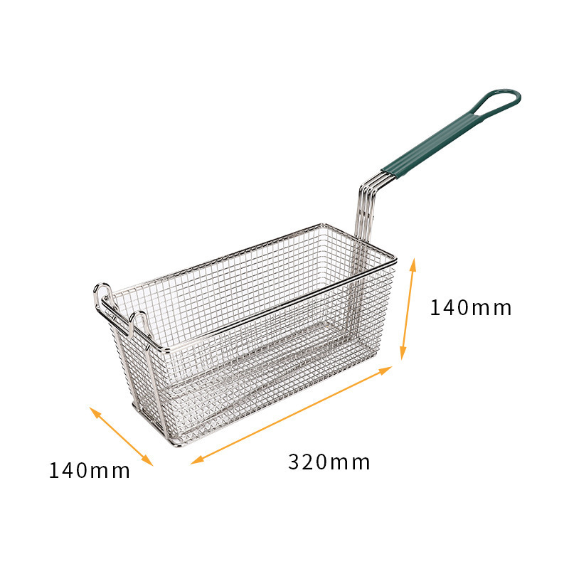 Stainless steel French fries frying basket Western snack food basket