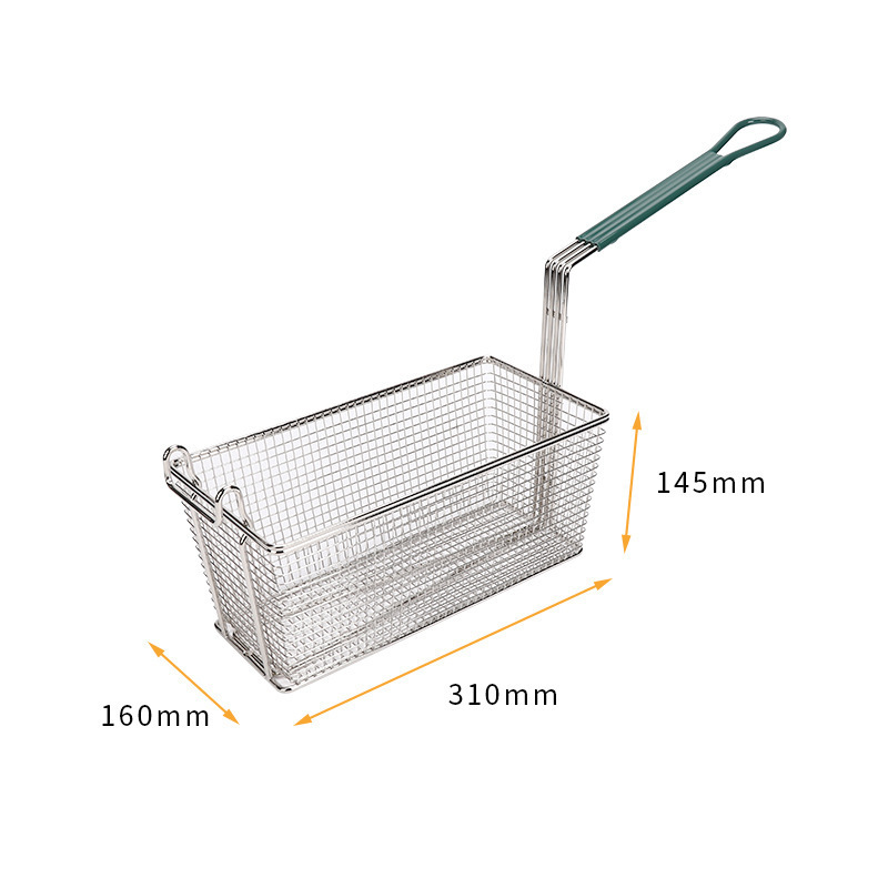 Stainless steel French fries frying basket Western snack food basket