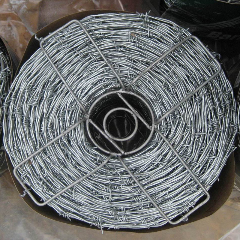 Anti-theft Stainless Steel Barbwire Concertina Hot Dipped Barb Wire Mesh Fence Roll Galvanized Iron Barbed Wire 500 Meters