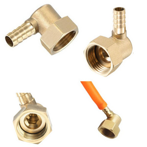 brass hose barb swivel nut elbow 90degree hose tail connector male thread pipe fittings adapter air gas fttings