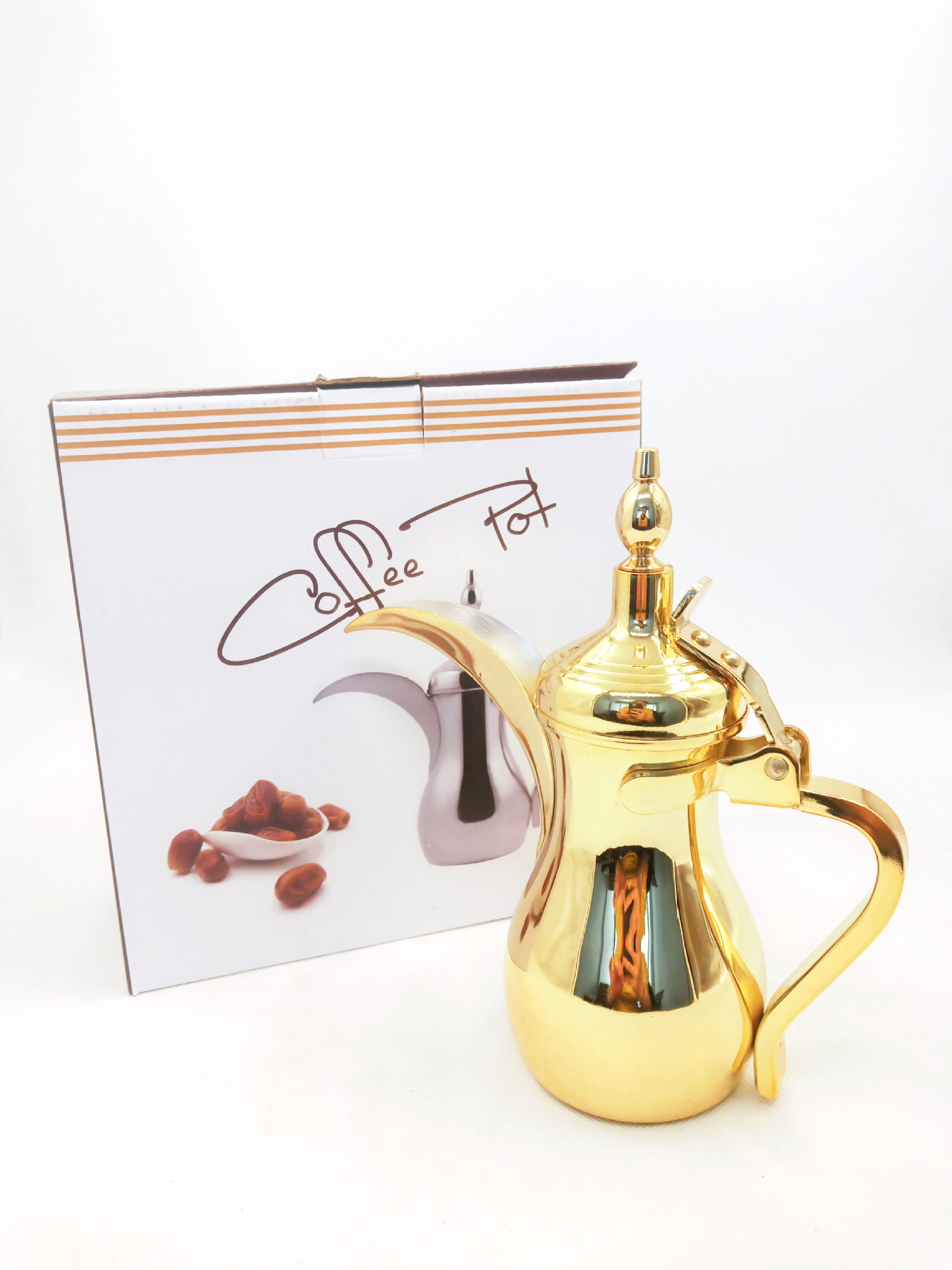 home stainless steel gold polish brass antique arab islamic dallah middle east tea coffee pot electric long hawk spout kettle