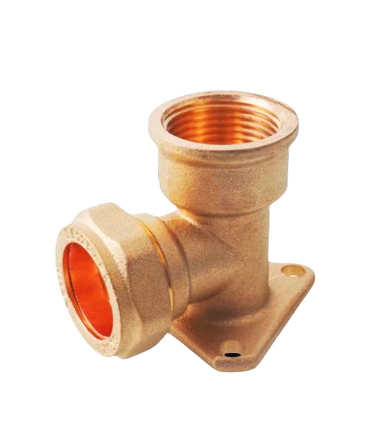 brass wall mounted plated  elbow compression fitting female thread to quick to push connect  weld soldering copper pipe