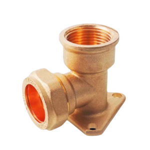 brass wall mounted plated  elbow compression fitting female thread to quick to push connect  weld soldering copper pipe