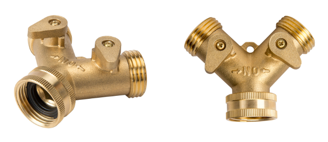 3/4 inch   multi-outlet water tap adapter brass manifold ball valve for Garden sprinkler and irrigation  Y connector