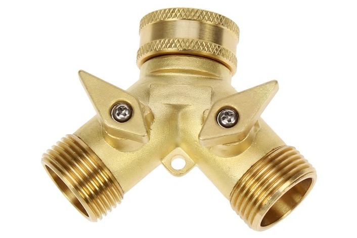 3/4 inch   multi-outlet water tap adapter brass manifold ball valve for Garden sprinkler and irrigation  Y connector