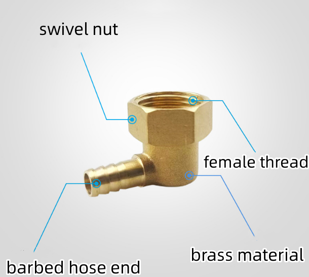 brass hose barb swivel nut elbow 90degree hose tail connector male thread pipe fittings adapter air gas fttings