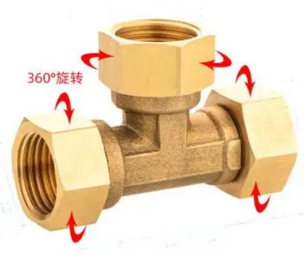 garden hose brass swivel nut elbow  tee hose tail connector male thread compression pipe fittings adapter air gas ftting