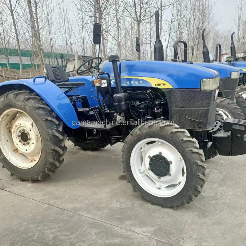 new holland brand fairly used tractor SNH704 cheap price 70HP  wheel farming compact tractor in stock