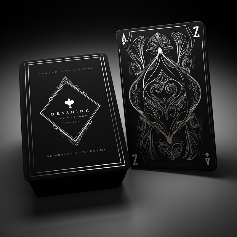 Custom Black Back Plastic Waterproof & Tear Proof Poker Card Premium High Quality Playing Card