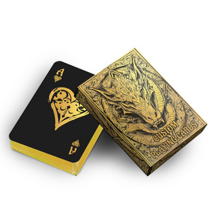 Custom Logo Printing Durable Classical German Black Core Luxury Poker Card Recyclable Eco-friendly 54 Paper Playing Cards