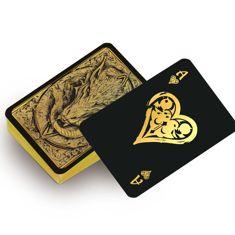 Custom Logo Printing Durable Classical German Black Core Luxury Poker Card Recyclable Eco-friendly 54 Paper Playing Cards