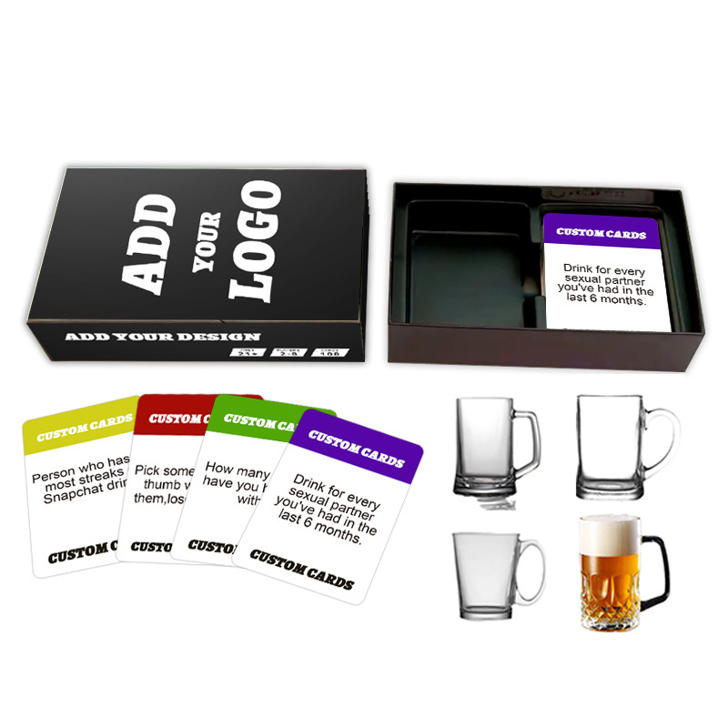 Cheap Adult Custom Trading Printing Card And Box Boire Jeu De Carte Drinking Game Card Baloot