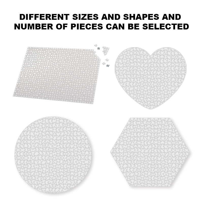 Custom size DIY Blanks Sublimation Gloss White MDF Jigsaw Puzzle Heat Thermal Transfer Coating Blank Jigsaw Puzzle for DIY Print