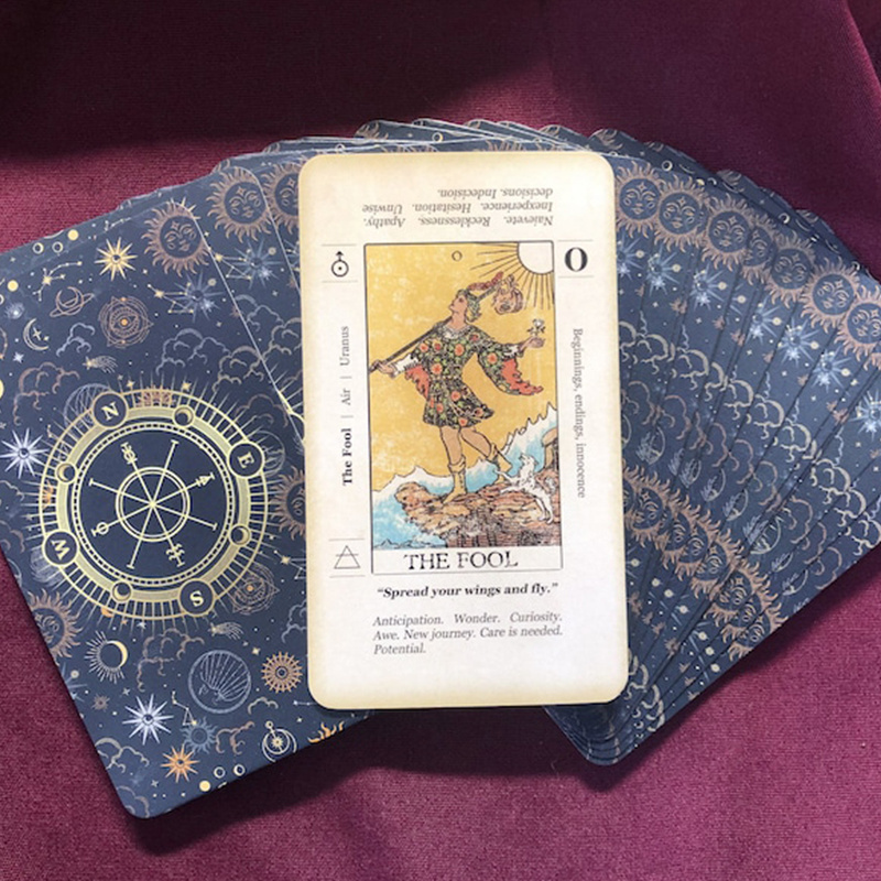 Wholesale Custom Mini Tarot Deck Print Your Own Oracles Paper Game Full Color Printed Oracle Tarot Card Deck With Book