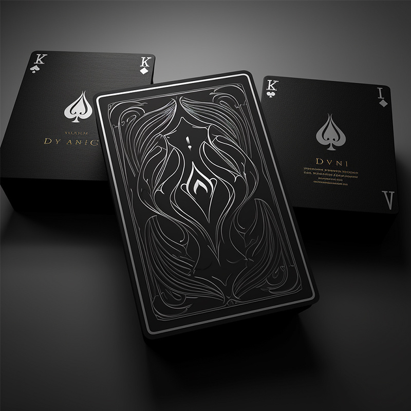 Custom Black Back Plastic Waterproof & Tear Proof Poker Card Premium High Quality Playing Card