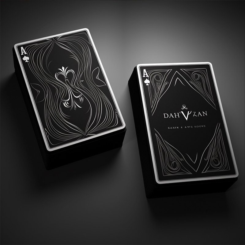 Custom Black Back Plastic Waterproof & Tear Proof Poker Card Premium High Quality Playing Card