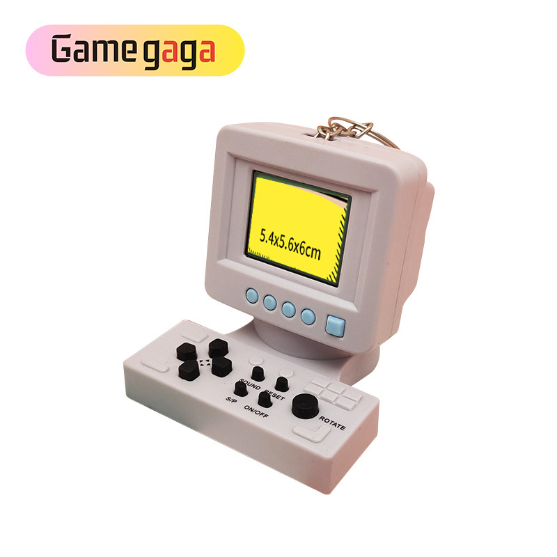 Handheld Game Console Portable Mini Brick Players key ring Plastic Key Chains for Kids/Adult