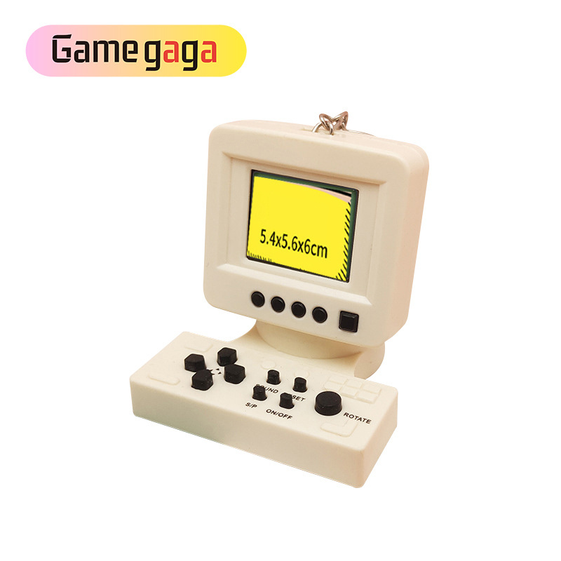 Handheld Game Console Portable Mini Brick Players key ring Plastic Key Chains for Kids/Adult