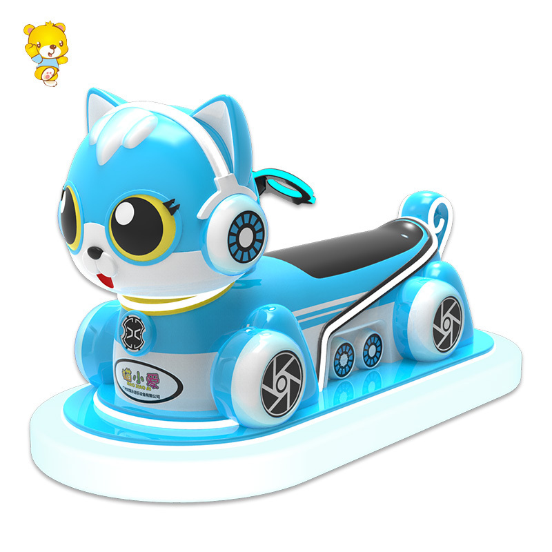 Amusement Park Naughty Cat Anti-Collsion Fiberglass Mini Kids Bumper Car  Battery Powered Kids Dodgem Car