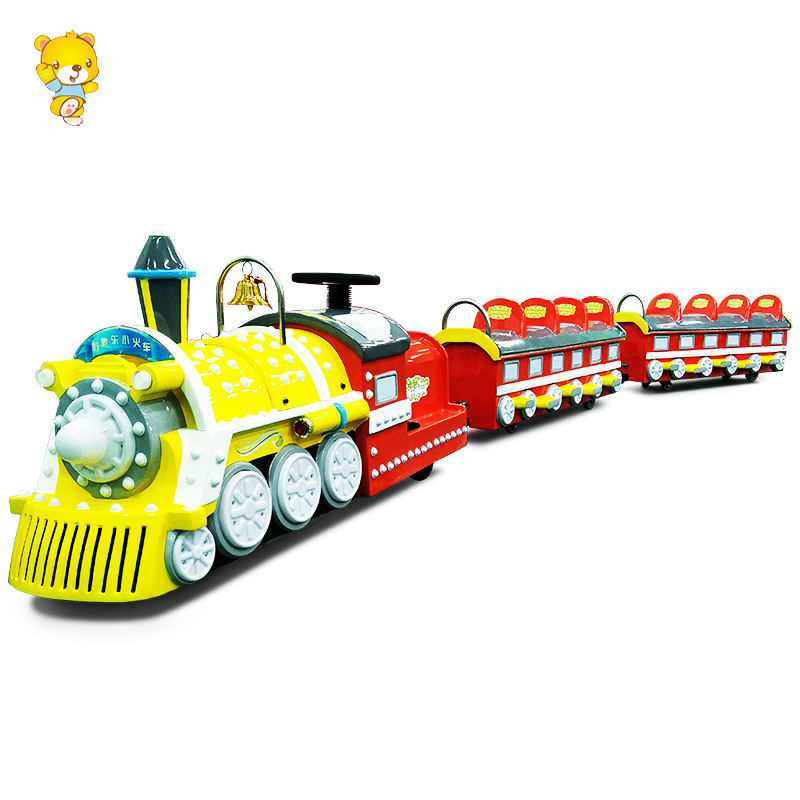 Amusement Battery Powered Mini Trackless Train Fiberglass Trackless Train For Sale