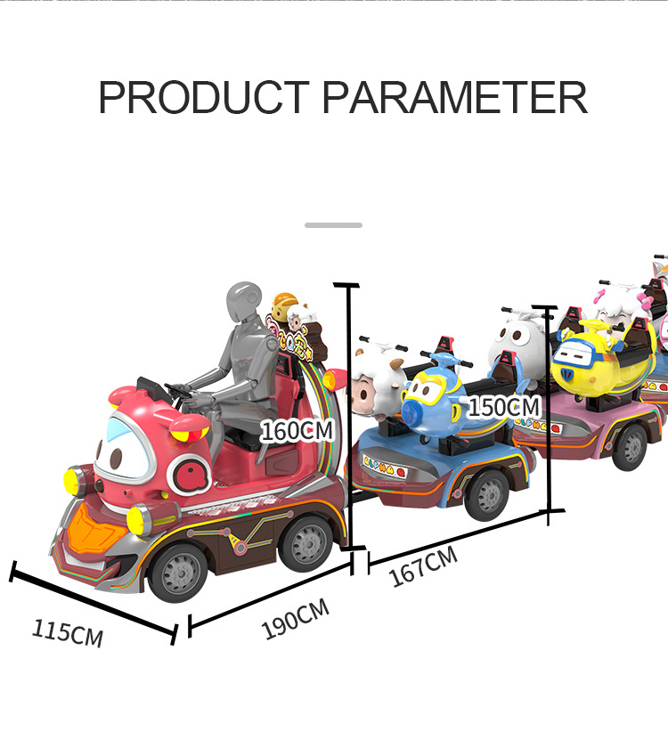 Miniature Rides Shopping Mall Electric Mini Dudu Trackless Train For Sale Trackless Tourist Road Train