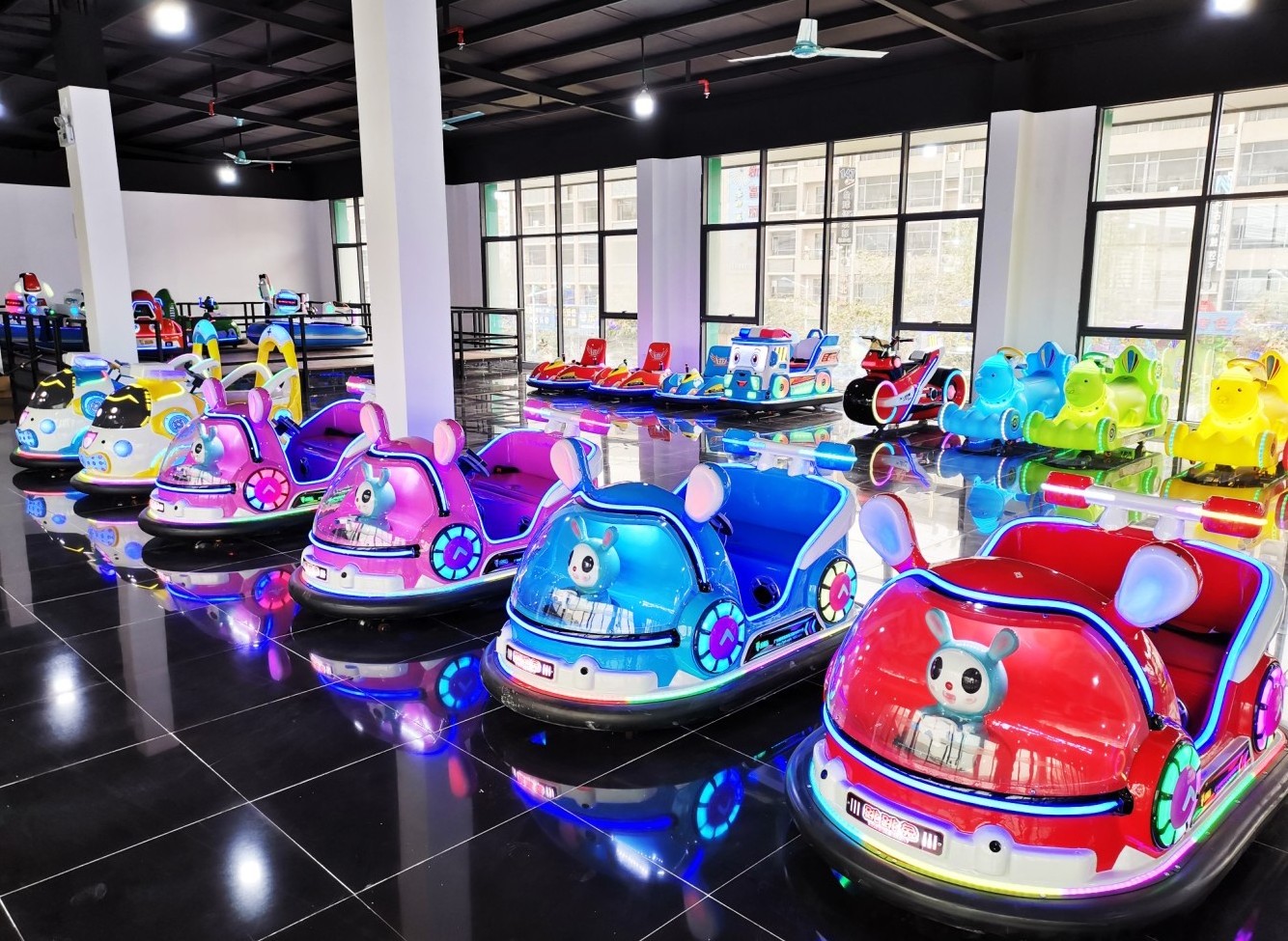 Haojile Bumper Cars Kids Amusement Park Electric Rides Rabbit Good Quality Indoor Playground And Shopping Mall kid games