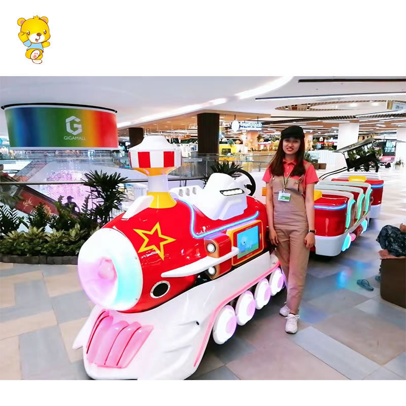 Customized Christmas Style Amusement Park  Shopping Mall Kiddie Rides Trackless Train For Sale Indoor And Outdoor