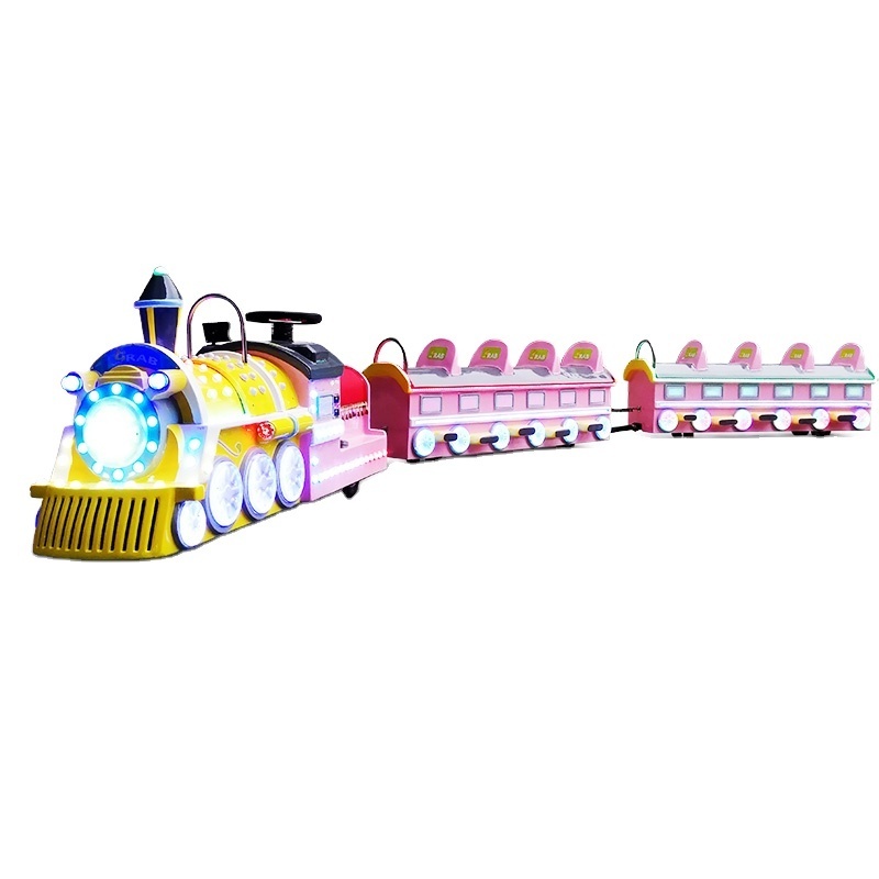 Amusement Battery Powered Mini Trackless Train Fiberglass Trackless Train For Sale