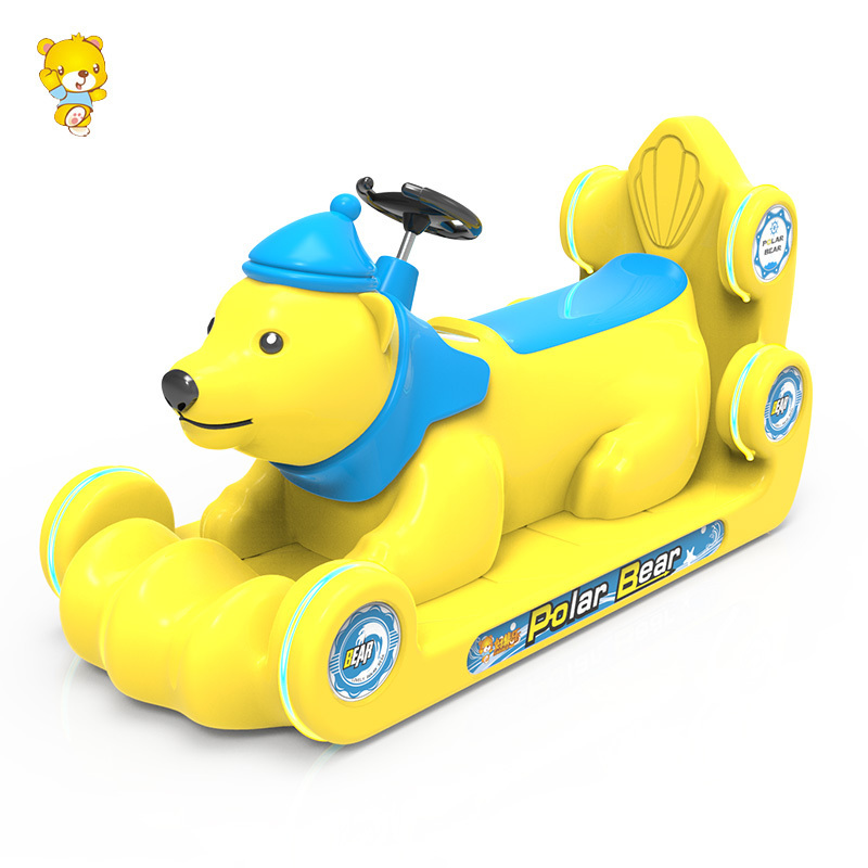 Amusement Park Mall Polar Bear Bumper Car Remote Control Ride Kid Ride On Dodgem Car